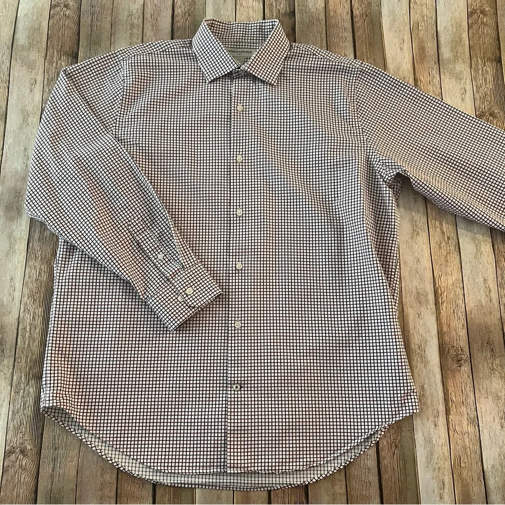 Banana Republic mens long sleeve plaid button down shirt | size Extra large